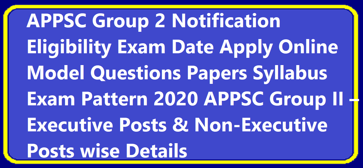 APPSC Group 2 Notification 2023 Eligibility Exam Date Apply Online
